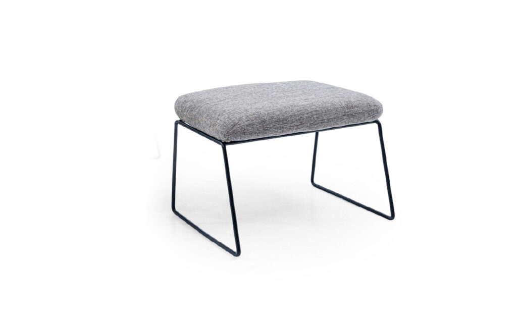 ottoman pouf with metal legs
